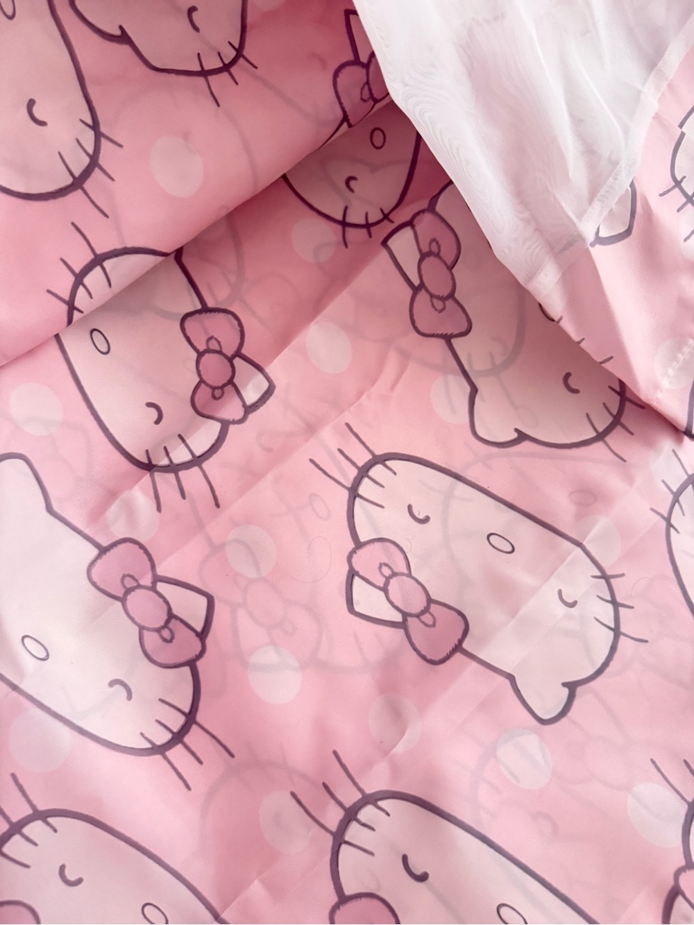 Hello Kitty Pink Pattern Shower Curtain - Picture 5 of 7